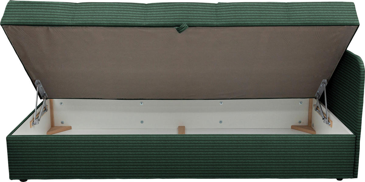 LIEGE  in Cord Grün  - Schwarz/Grün, Basics, Kunststoff/Textil (205/90/95cm) - Xora