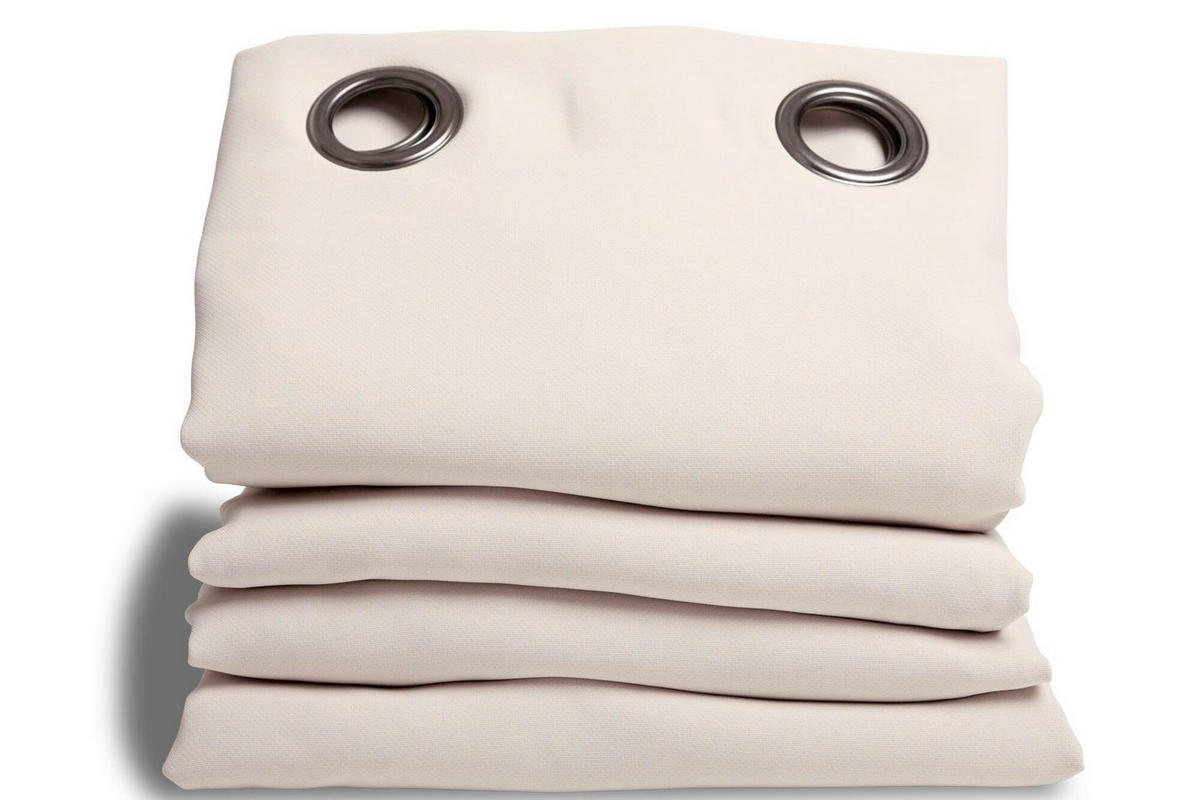 LÄRMSCHUTZVORHANG black-out (lichtundurchlässig) 145/250 cm   - Beige, Basics, Textil (145/250cm)