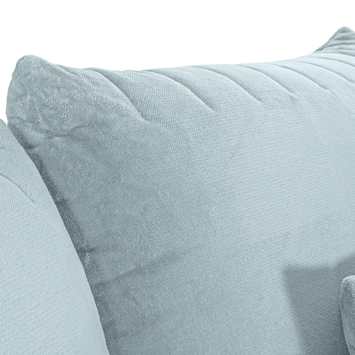 HÖRNSOFFA i plysch mintgrön  - mintgrön/svart, Klassisk, textil/plast (270/170cm) - MID.YOU