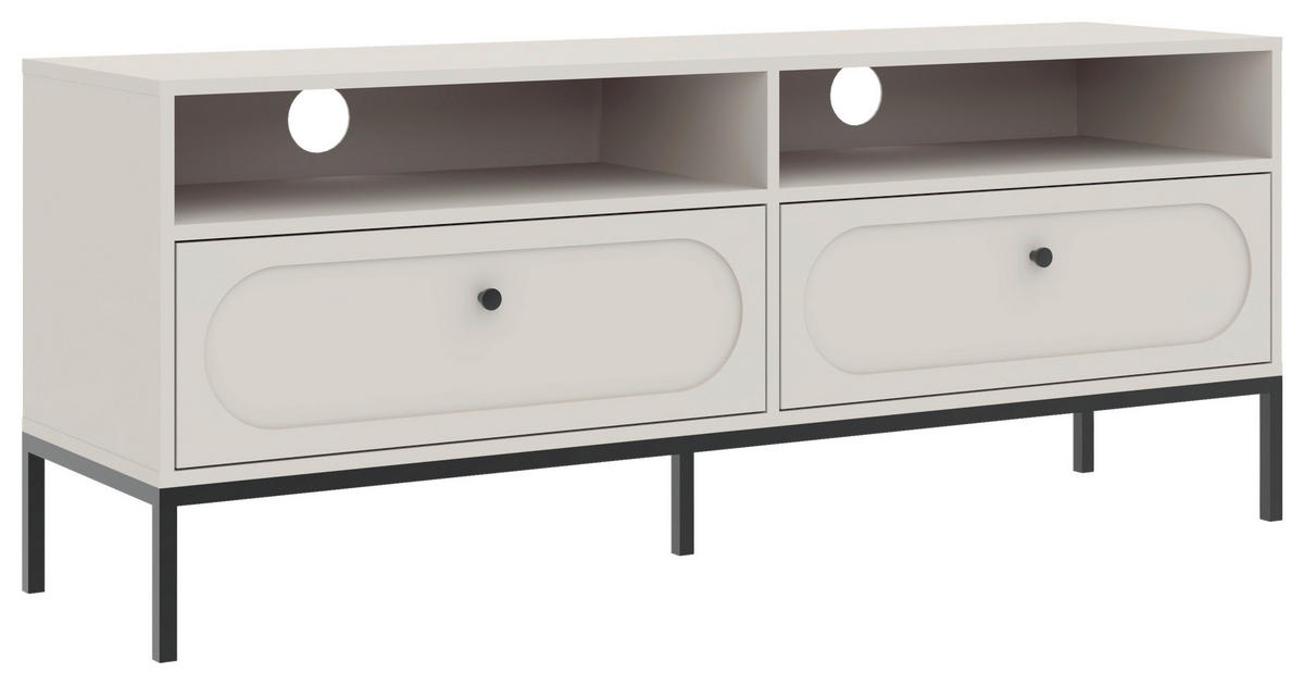 TV-ELEMENT - Kaschmir/Schwarz, Design, Holzwerkstoff/Metall (150/60/40cm) - MID.YOU