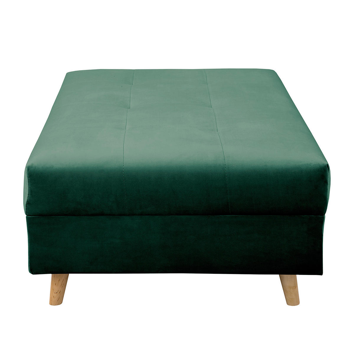 ECKSOFA inkl. Hocker Ariella in Samt Grün  231/161 cm  - Naturfarben/Grün, Design, Holz/Textil (231/161cm) - Livetastic