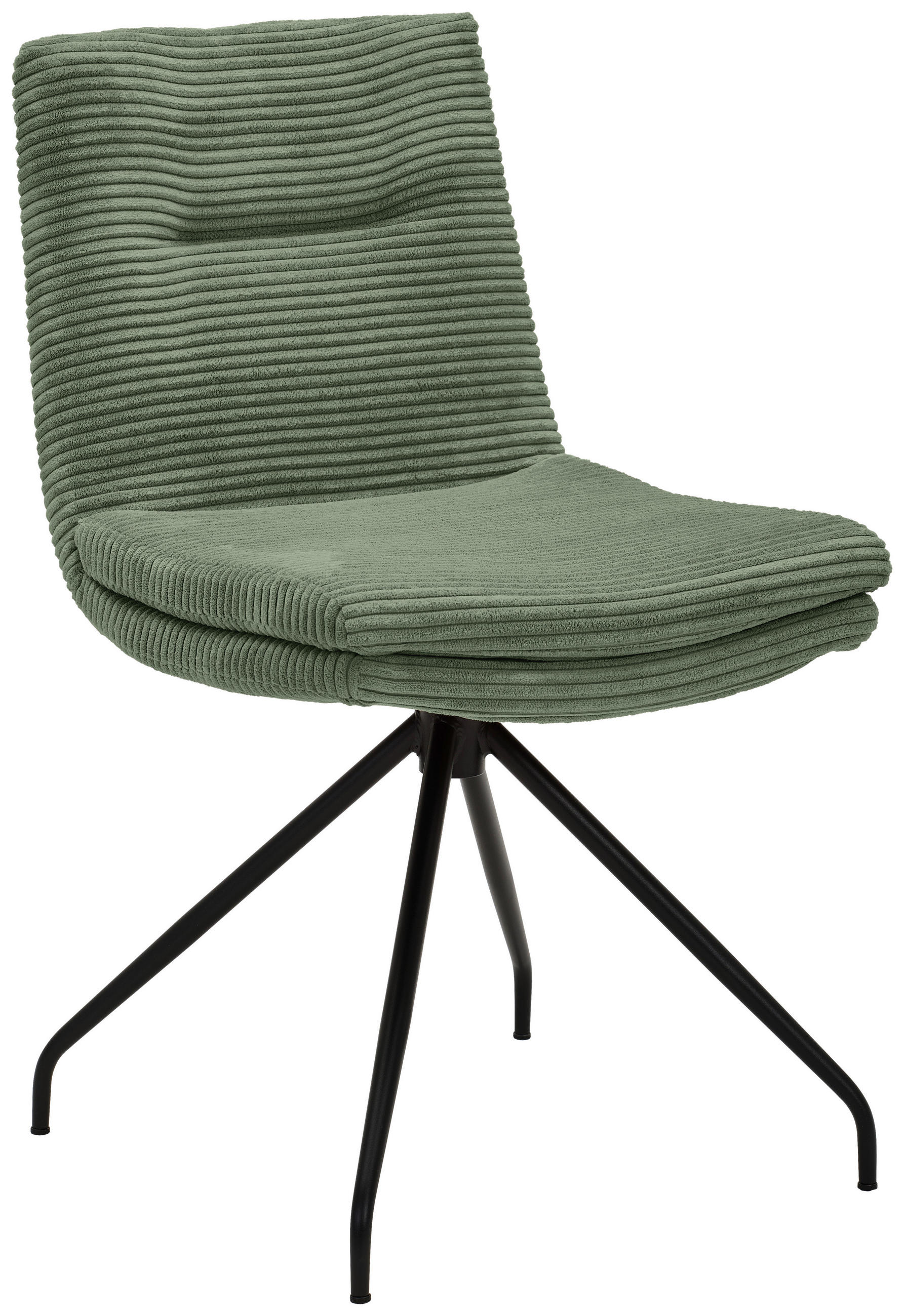 STUHL - Schwarz/Graugrün, Design, Textil/Metall (50/85/64cm) - Musterring