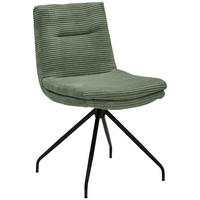 STUHL - Schwarz/Graugrün, Design, Textil/Metall (50/85/64cm) - Musterring