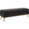 BETTBANK Webstoff Eiche Schwarz  - Schwarz, Design, Holz/Textil (145/45/48cm) - Esposa