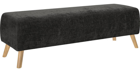 BETTBANK 145/45/48 cm   - Schwarz, Design, Holz/Textil (145/45/48cm) - Esposa