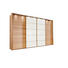 SCHWEBETÜRENSCHRANK in teilmassiv Eiche Weiß, Eichefarben - Eichefarben/Weiß, Natur, Glas/Holz (330/217/67cm) - Linea Natura SCHWEBETÜRENSCHRANK in teilmassiv Eiche Weiß, Eichefarben - Eichefarben/Weiß, Natur, Glas/Holz (330/217/67cm) - Linea Natura