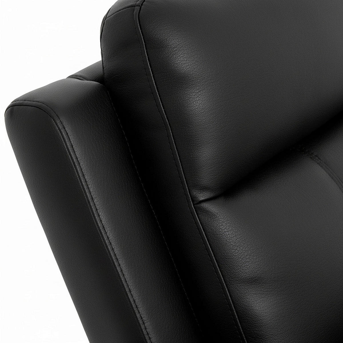 SESSEL 92/103/92 cm  in Lederlook Schwarz  - Schwarz, KONVENTIONELL, Textil (92/103/92cm) - Livetastic