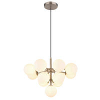 VISEČA SVETILKA        56/120 cm      G9 - barve niklja, Design, kovina/steklo (56/120cm) - Globo