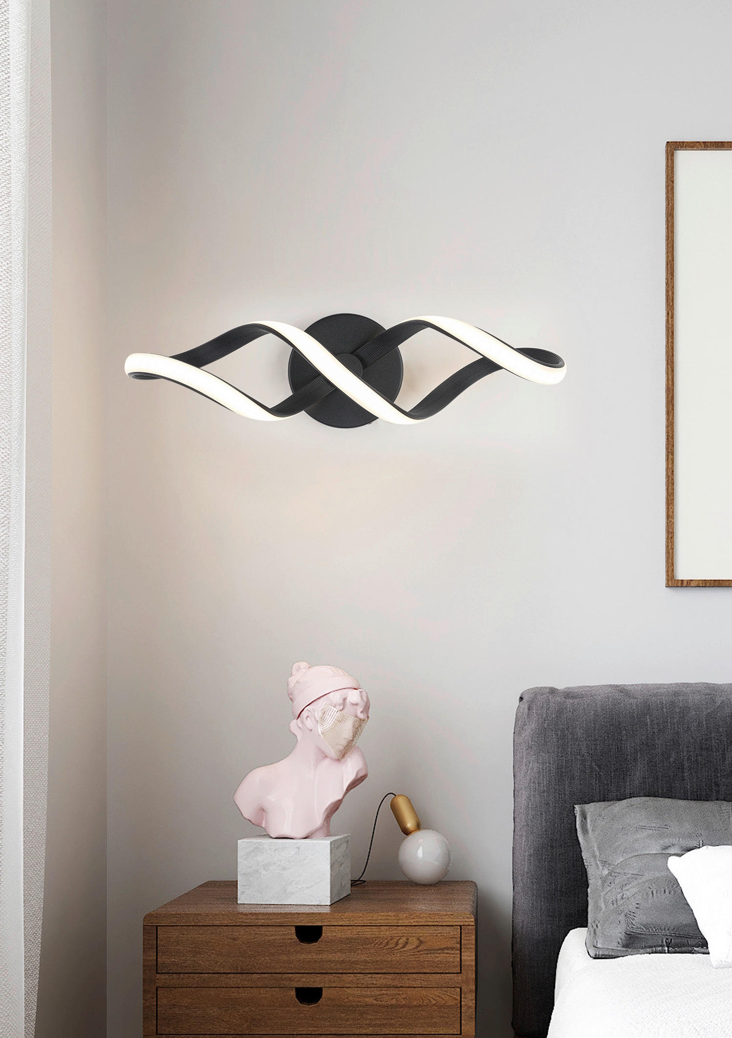 DECKENLEUCHTE 12/40/17,5 cm   - Schwarz, Trend, Kunststoff/Metall (12/40/17,5cm) - Collet's Monde