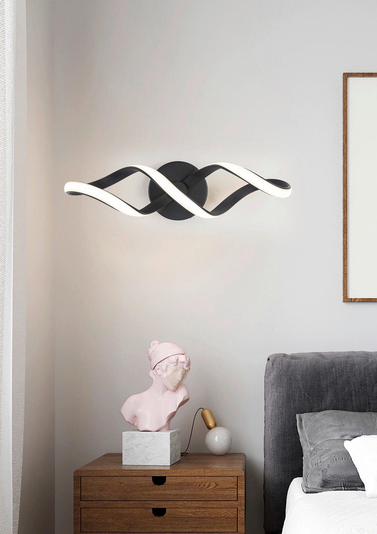 DECKENLEUCHTE 12/40/17,5 cm   - Schwarz, Trend, Kunststoff/Metall (12/40/17,5cm) - Collet's Monde