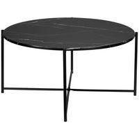 TABLE BASSE in Holz, Metall 83/83/40 cm  - noir, Design, métal/bois (83/83/40cm) - MID.YOU