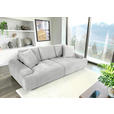 BIGSOFA Flachgewebe Beige  - Beige/Schwarz, KONVENTIONELL, Kunststoff/Textil (276/95/130cm) - Carryhome