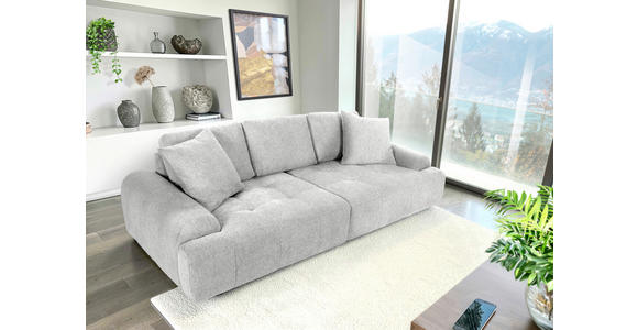 BIGSOFA Flachgewebe Beige  - Beige/Schwarz, KONVENTIONELL, Kunststoff/Textil (276/95/130cm) - Carryhome