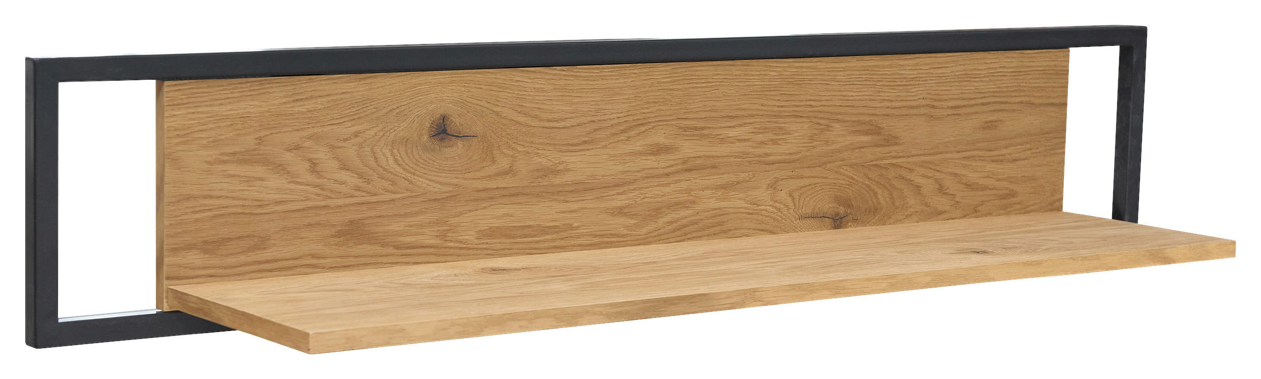 WANDBOARD  120/22/24 cm  - Eichefarben/Schwarz, Natur, Holz/Holzwerkstoff (120/22/24cm) - Carryhome