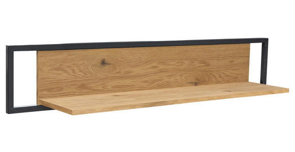 WANDBOARD  120/22/24 cm  - Eichefarben/Schwarz, Natur, Holz/Holzwerkstoff (120/22/24cm) - Carryhome