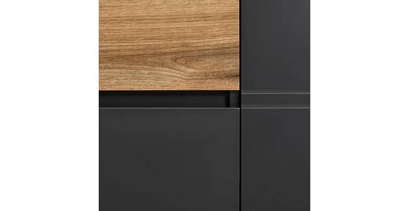 KOMMODE  in 90/105/42 cm  - Eichefarben/Graphitfarben, KONVENTIONELL, Holzwerkstoff (90/105/42cm) - Carryhome