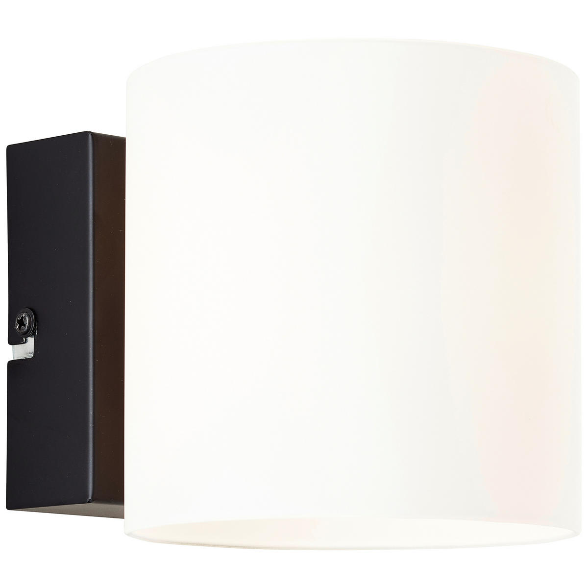 LED-WANDLEUCHTE 12/12/15 cm   - Schwarz/Weiß, KONVENTIONELL, Glas/Metall (12/12/15cm) - Brilliant
