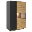 HIGHBOARD 91/141/40 cm  - Wildeiche/Anthrazit, Natur, Holz/Holzwerkstoff (91/141/40cm) - Dieter Knoll