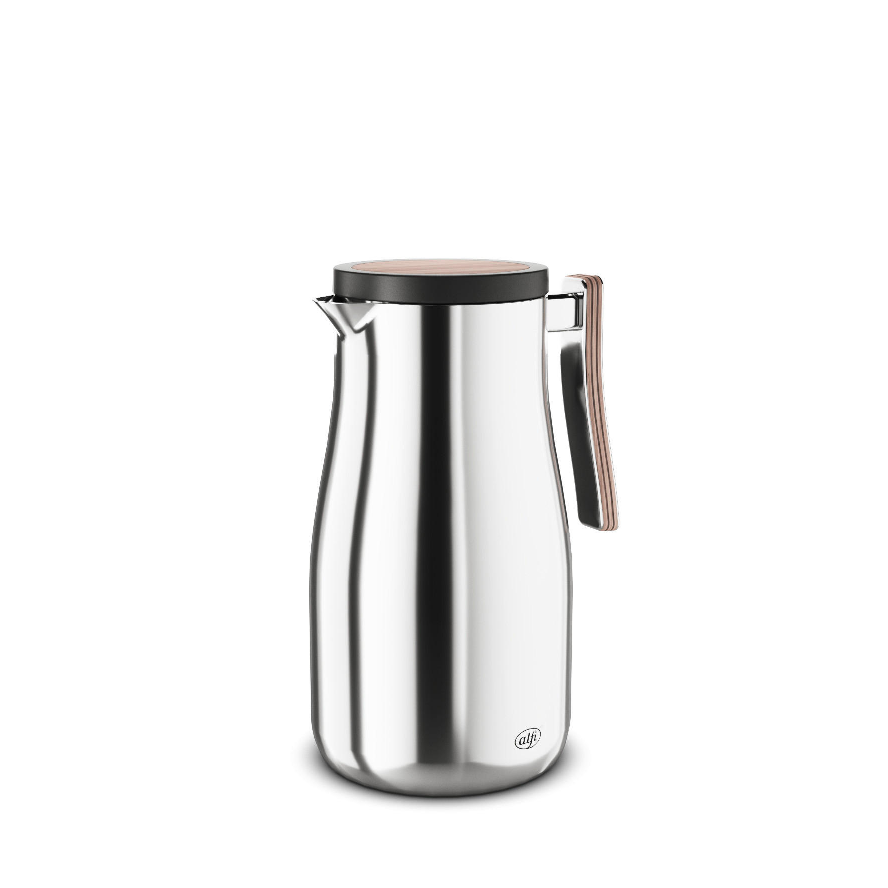 ISOLIERKANNE STUDIO ALLURE 1 L  - Silberfarben, Design, Holz/Metall (1l) - Alfi
