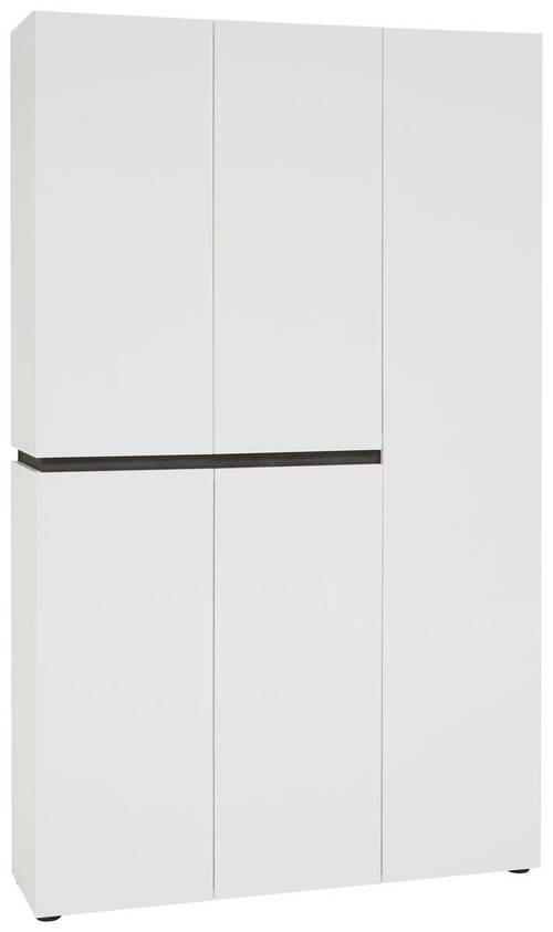 CIPELARNIK antracit, bela pločasti materijal - bela/crna, Dizajnerski, pločasti materijal/plastika (120,2/200/34cm) - Voleo