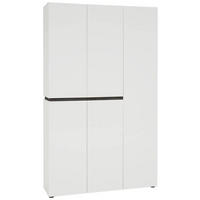 SCHUHSCHRANK Anthrazit, Weiß  - Anthrazit/Schwarz, Design, Holzwerkstoff/Kunststoff (120,2/200/34cm) - Voleo