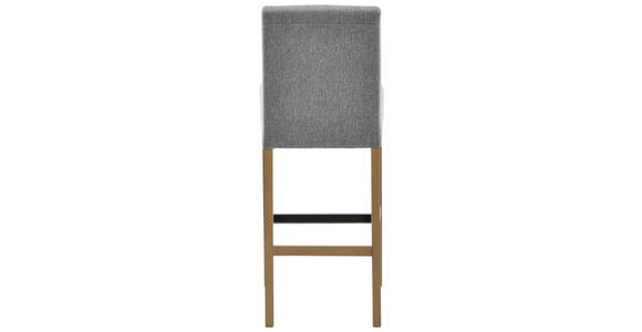 BARHOCKER Webstoff Hellgrau Stoffauswahl  - Eichefarben/Hellgrau, KONVENTIONELL, Holz/Textil (42/102/53cm) - Carryhome