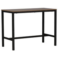BARTISCH furniert rechteckig Walnussfarben  - Walnussfarben/Schwarz, Design, Holzwerkstoff/Metall (120/60/90cm) - Livetastic