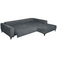 ECKSOFA  in Chenille Grau  279/222 cm  - Schwarz/Grau, KONVENTIONELL, Kunststoff/Textil (279/222cm) - Hom`in