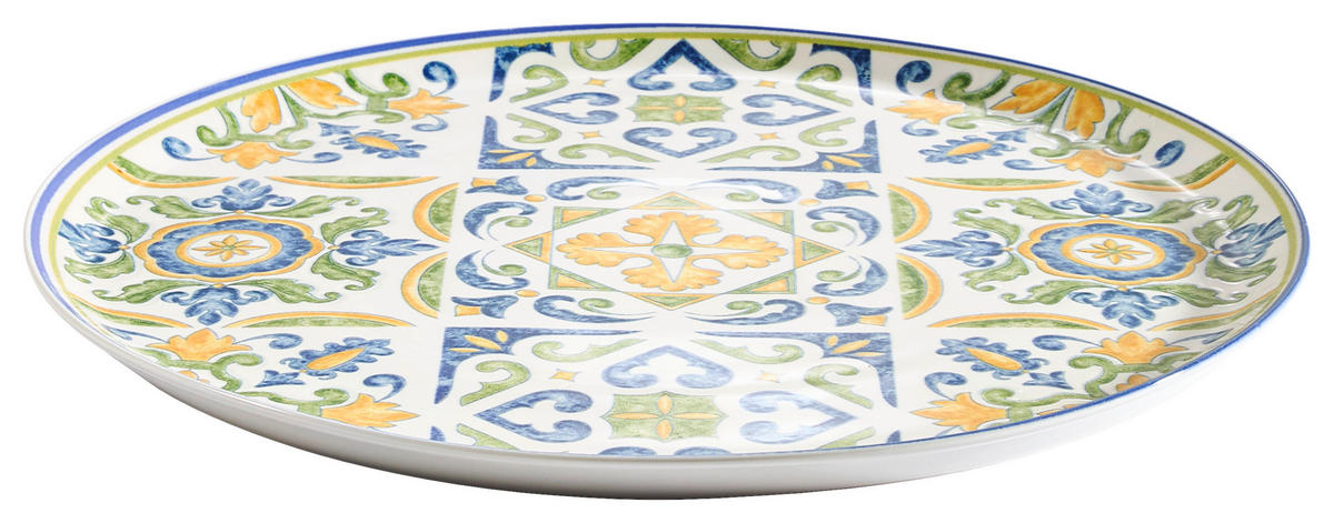 TALÍŘ NA PIZZU kamenina keramika 31,5 cm - modrá/zelená, Lifestyle, keramika (31,5cm) - Ritzenhoff Breker