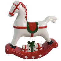 DEKOPFERD - Hellrot/Weiß, LIFESTYLE, Keramik (11,3/12/3,6cm) - X-Mas