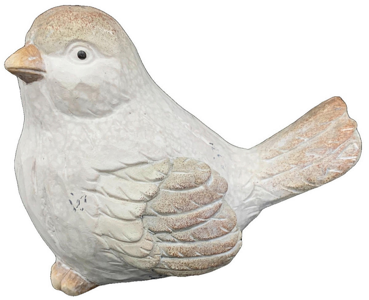 DEKOVOGEL - Grau, LIFESTYLE, Keramik (13,5/8,3/10,7cm)