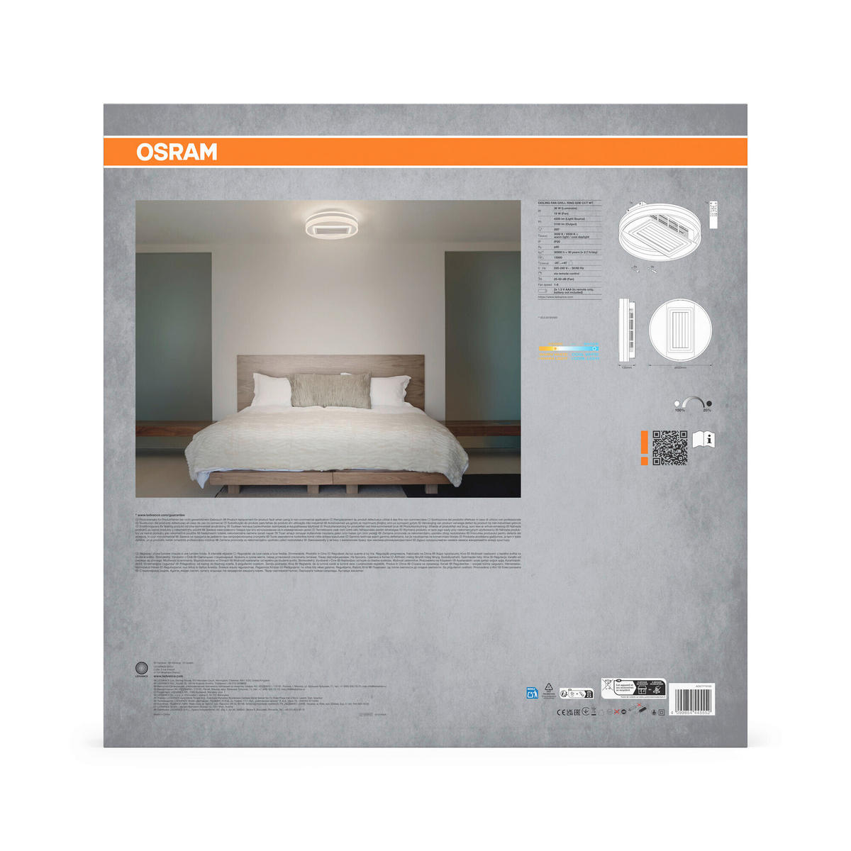 LED-DECKENLEUCHTE 50/13,5 cm   - Weiß, Design, Kunststoff/Metall (50/13,5cm) - Osram