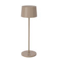 AKKU-TISCHLEUCHTE Pleat 11/35 cm   - Beige, Design, Kunststoff/Metall (11/35cm) - Dieter Knoll