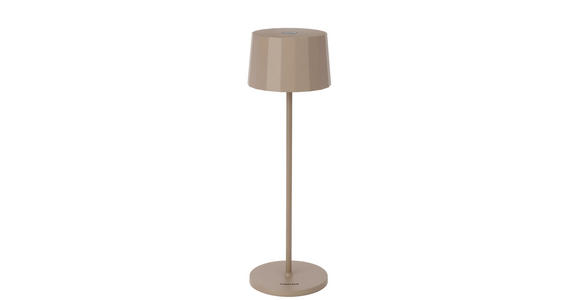 AKKU-TISCHLEUCHTE Pleat 11/35 cm   - Beige, Design, Kunststoff/Metall (11/35cm) - Dieter Knoll