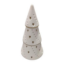 DEKORAČNÍ STROMEK - vysoce lesklá bílá, Lifestyle, keramika (8,3/18,4cm) - X-Mas
