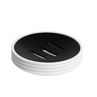 SEIFENSCHALE Kunststoff  - Schwarz/Weiß, Basics, Kunststoff (11/3cm)