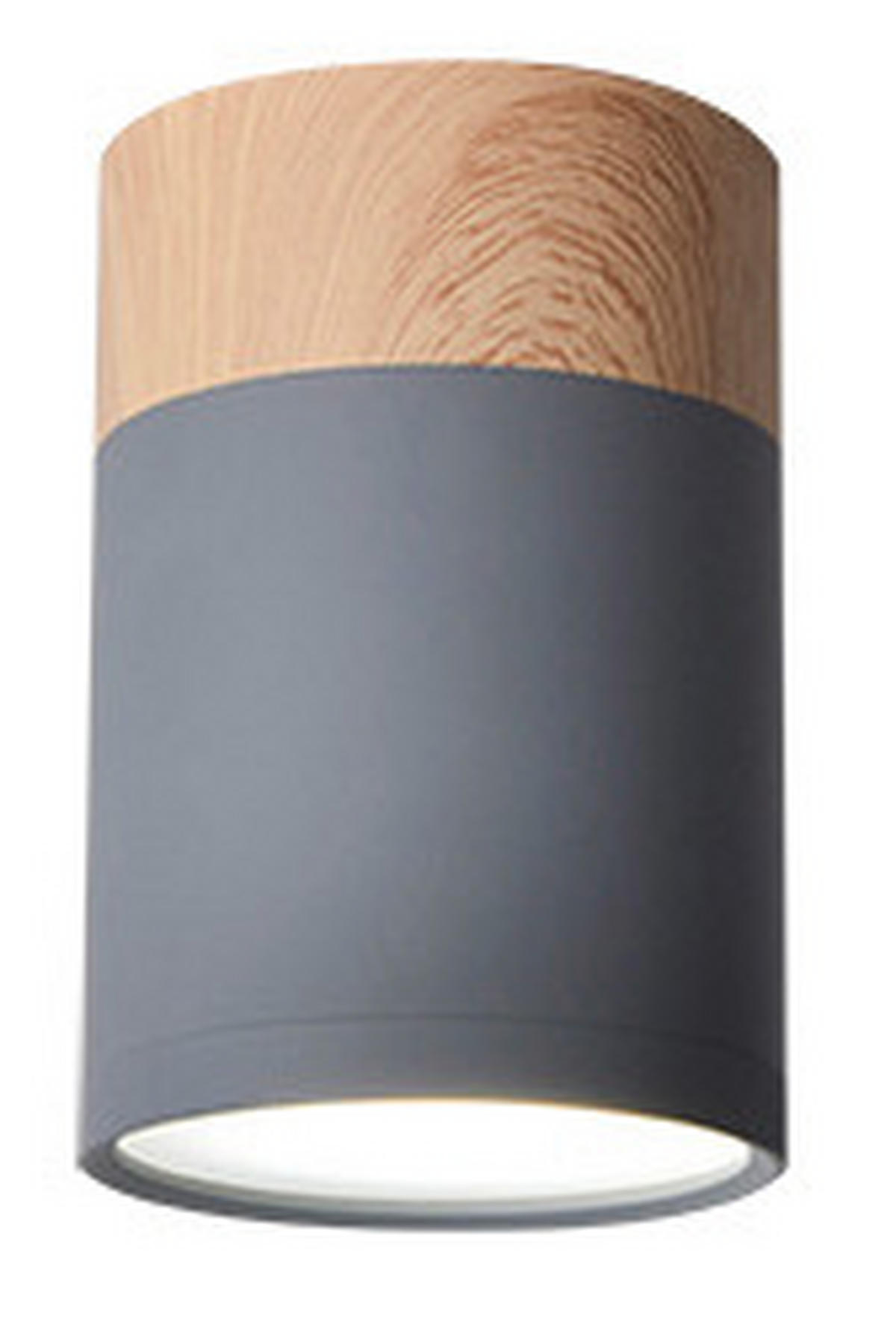 DECKENLEUCHTE    6.8/6.8/10 cm  - Blaugrau, Natur, Metall (6.8/6.8/10cm)