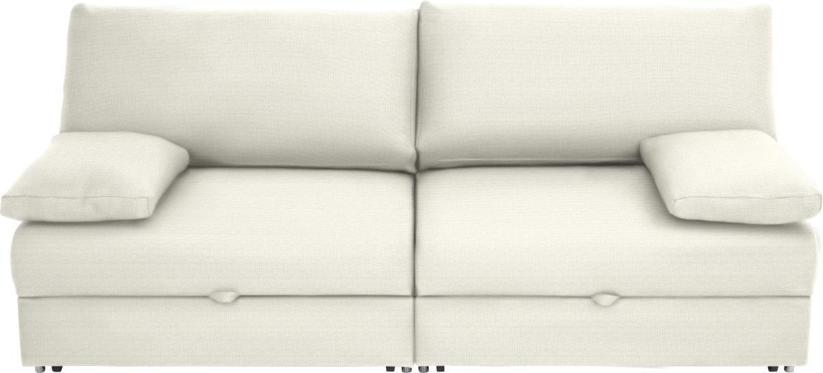 SCHLAFSOFA Naturfarben - Chromfarben/Naturfarben, Design, Textil/Metall (192/77-88/110-120cm) - Bali