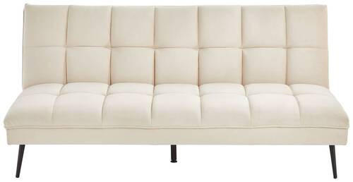 SCHLAFSOFA in Samt Beige  - Beige/Schwarz, MODERN, Textil/Metall (178/84/98cm) - MID.YOU