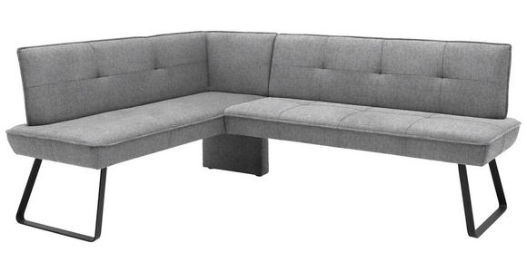 ECKBANK 157/181 cm  in Grau, Schwarz  - Schwarz/Grau, Design, Textil/Metall (157/181cm) - Dieter Knoll