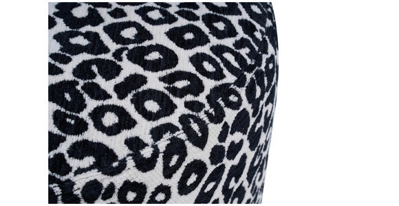 HOCKER in Holz, Metall, Textil Schwarz, Weiß, Goldfarben  - Goldfarben/Schwarz, KONVENTIONELL, Holz/Textil (35/42/35cm) - Xora