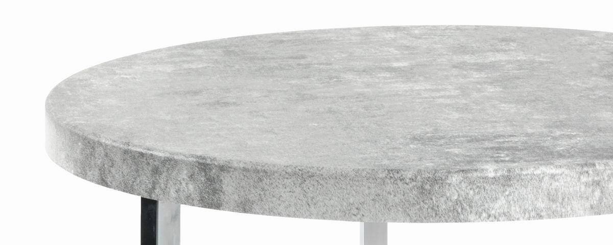 PRÍRUČNÝ STOLÍK, sivá, chrómová - sivá/chrómová, Basics, kov/kompozitné drevo (45/45/54cm)