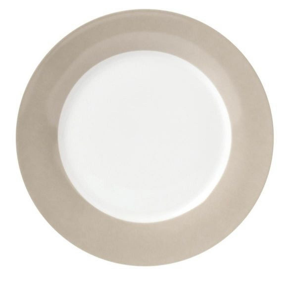 SPEISETELLERSET VARIO 6-teilig  - Taupe/Weiß, Basics, Keramik (26,5cm) - Van Well