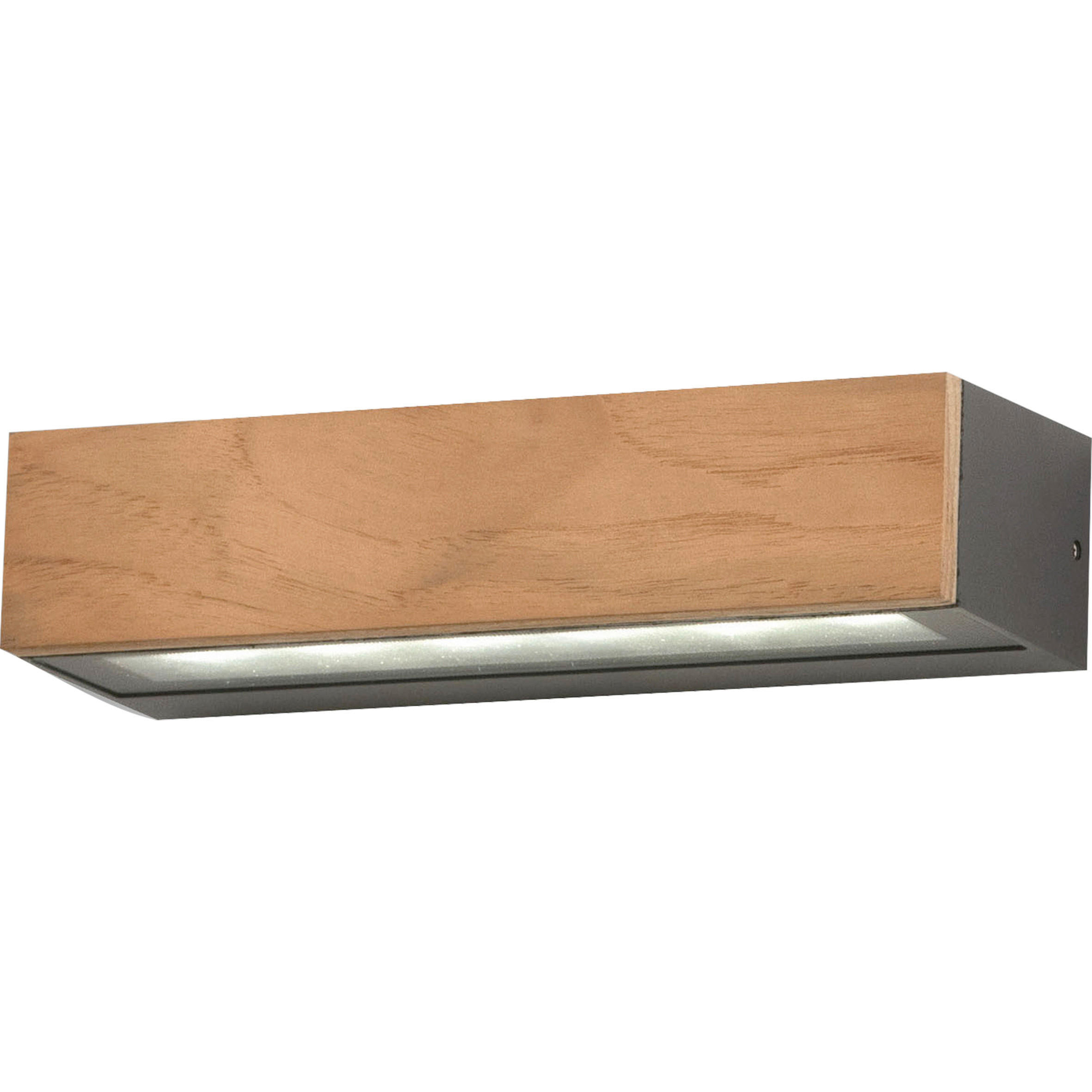 ZIDNA SVJETILJKA VANJSKA Hazel  - boje tikovine/bijela, Design, drvo/plastika (22/7,8/5cm)