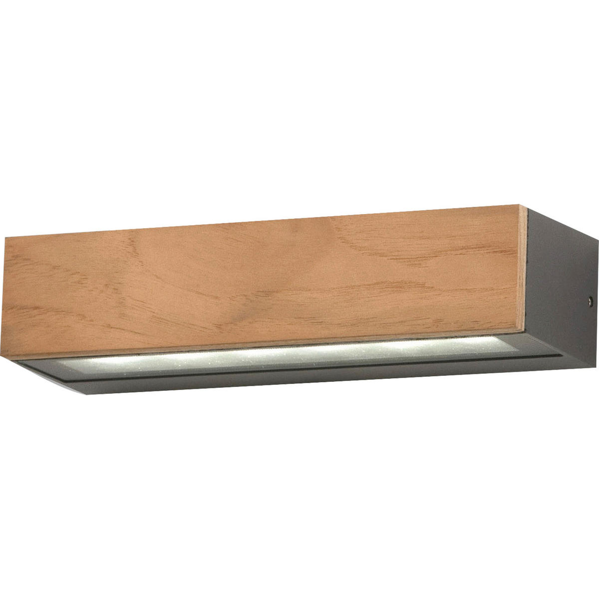 ZIDNA SVJETILJKA VANJSKA Hazel  - boje tikovine/bijela, Design, drvo/plastika (22/7,8/5cm)