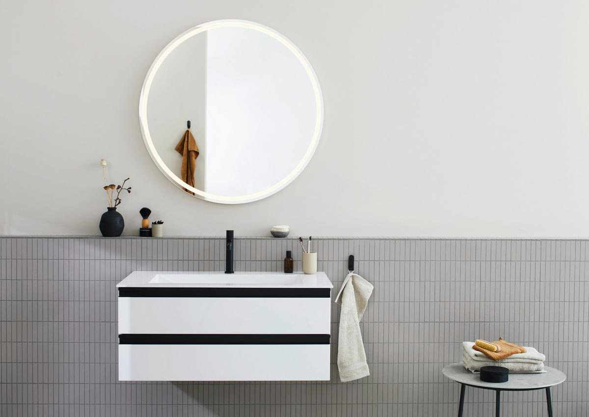 BADEZIMMERSPIEGEL 90/90/2,2 cm  - Klar, Design, Glas (90/90/2,2cm) - Schöner Wohnen