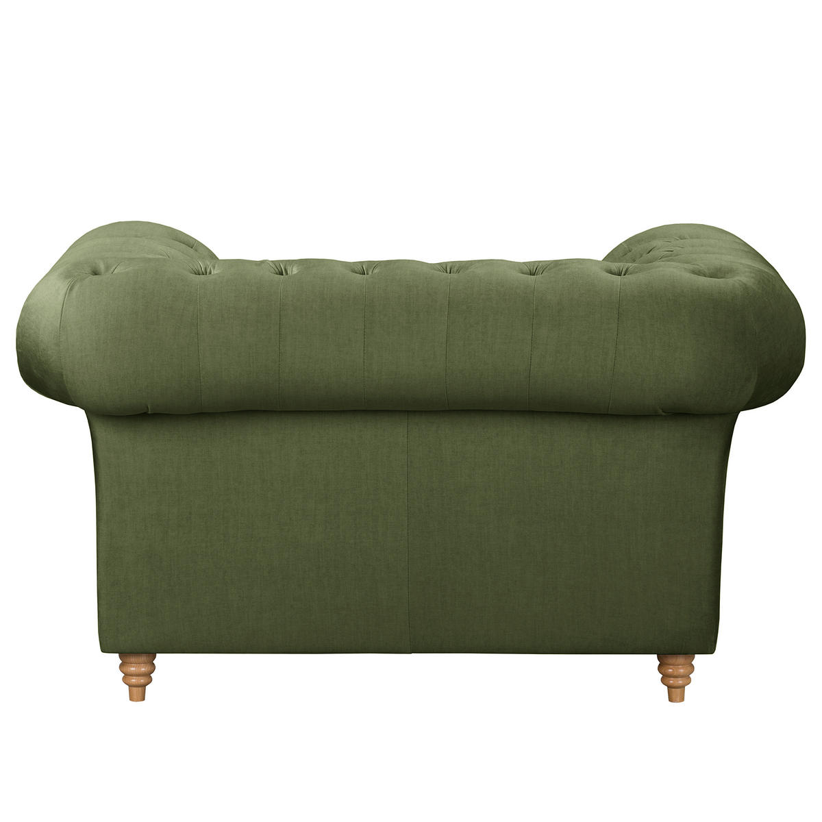 SESSEL in Mikrofaser Dunkelgrün  - Dunkelgrün, Design, Holz/Textil (128/75/91cm) - P & B