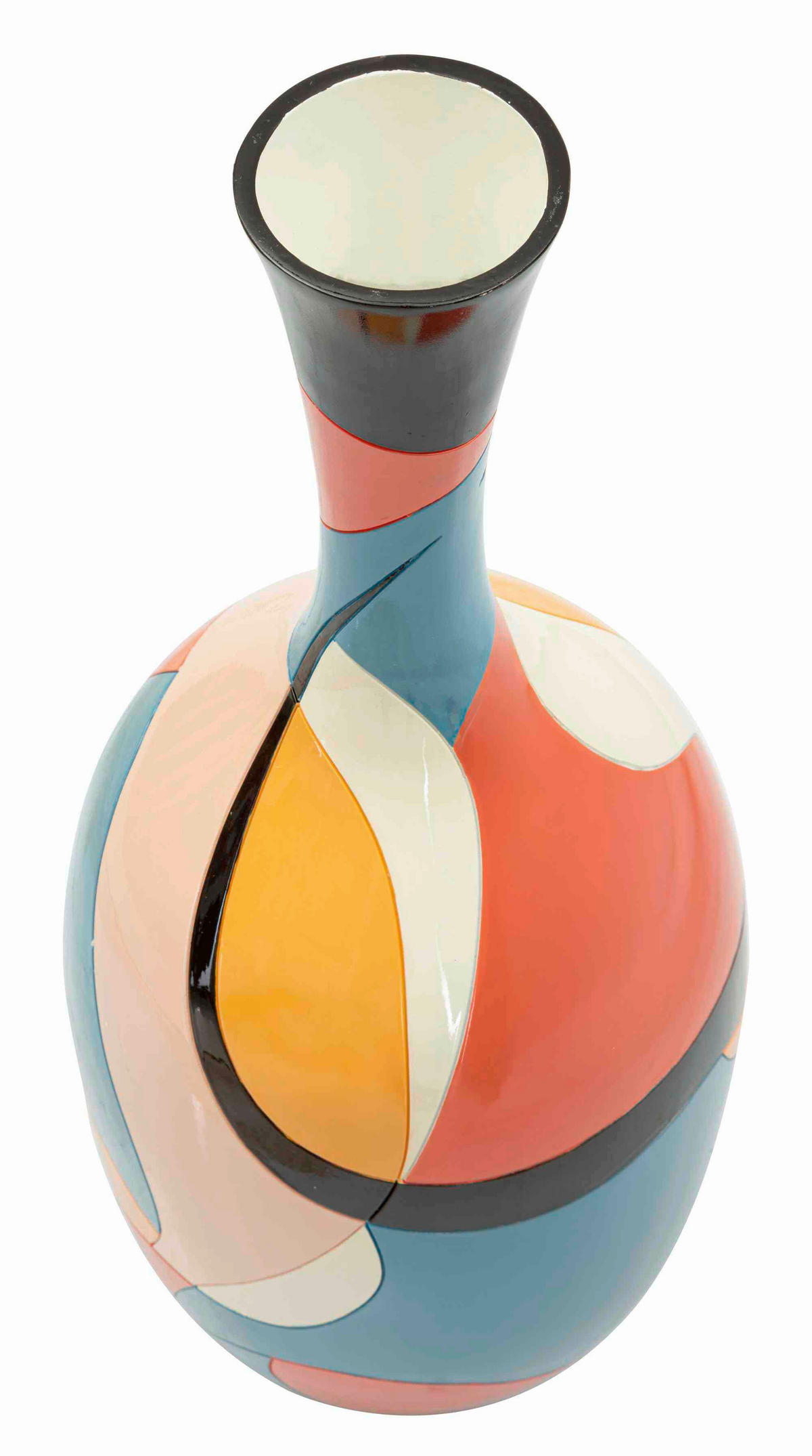 Vase Rubic  - Blau/Gelb, Basics, Kunststoff (25/66/25cm)