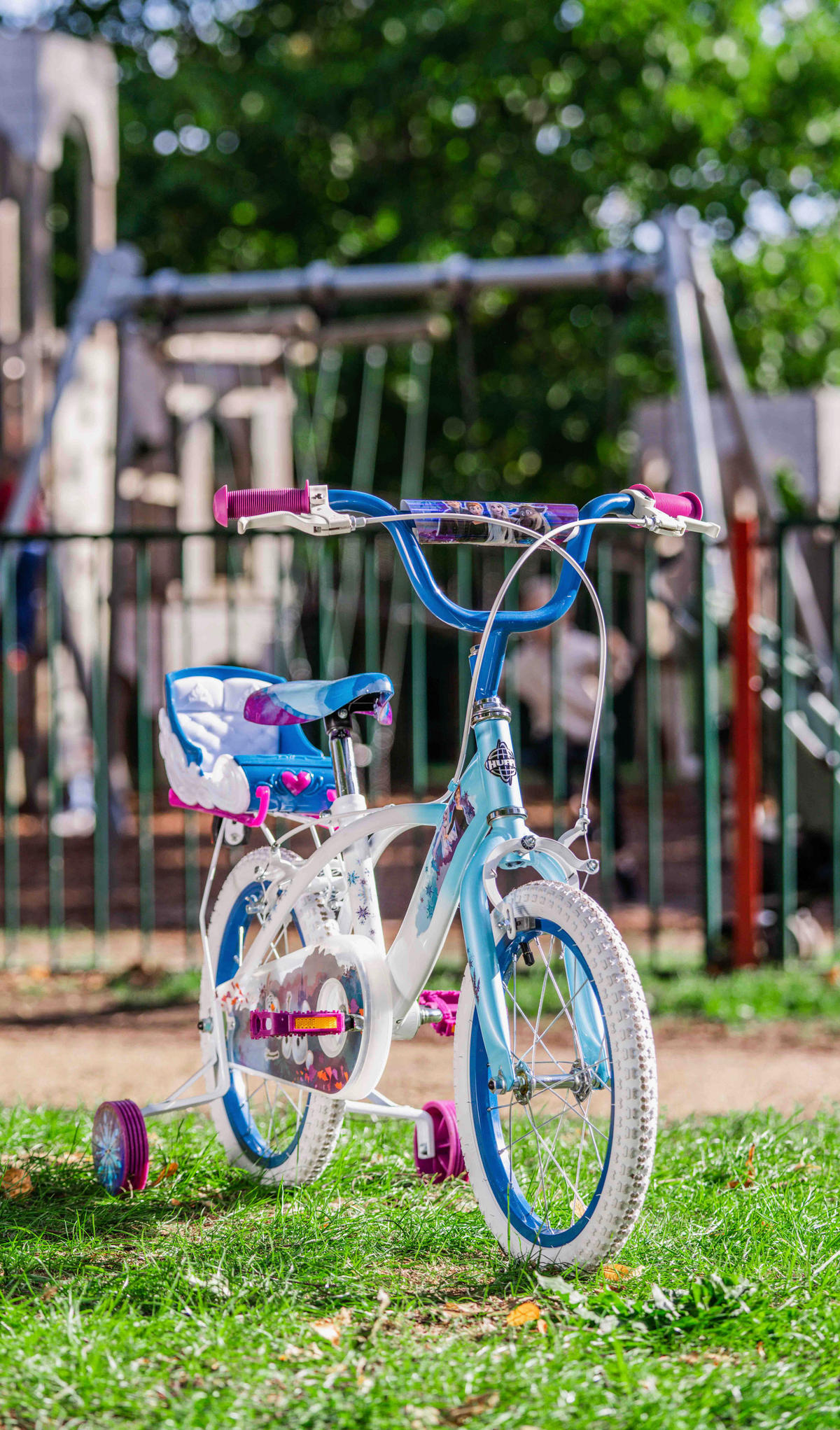KINDERFAHRRAD 16 Zoll  - Weiß/Hellblau, Basics, Metall (54/84.5/112cm)