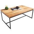 COUCHTISCH Eiche massiv 100/60/40 cm rechteckig Schwarz, Eichefarben  - Eichefarben/Schwarz, Design, Holz/Metall (100/60/40cm) - Novel